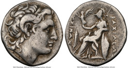 THRACIAN KINGDOM. Lysimachus (305-281 BC). AR drachm (17mm, 4.14 gm, 12h). NGC Fine 5/5 - 4/5. Ephesus, ca. 294-287 BC. Diademed head of deified Alexa...