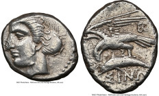 PAPHLAGONIA. Sinope. Ca. late 5th-mid-4th centuries BC. AR drachm (19mm, 2h). NGC Choice VF, scuff, scratches. Ca. 330-300 BC. Ep-, magistrate. Head o...