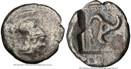 LYCIAN DYNASTS. Vekhssere I (ca. 440-430 BC). AR sixth-stater (13mm, 10h). NGC Choice Fine. Head of Athena right, wearing crested Corinthian helmet pu...