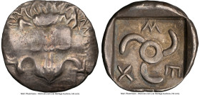 LYCIAN DYNASTS. Mithrapata (ca. 390-360 BC). AR sixth-stater (13mm, 6h). NGC Choice VF. Uncertain mint. Lion scalp facing / Mith (abbreviating Mithrap...
