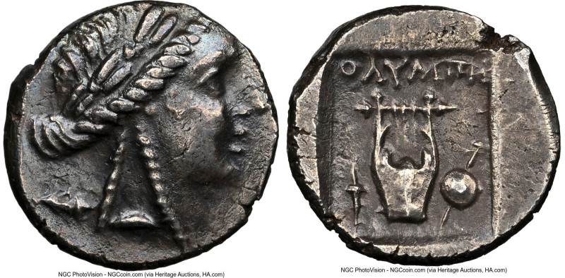 LYCIAN LEAGUE. Olympus. Ca. 167-81 BC. AR drachm (14mm, 1h). NGC XF. Series 2, c...