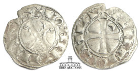 CRUSADERS, Antioch. Bohémond III. 1163-1201. BI Denier (18 mm, .74 g.). Antioch mint. + BOAMVИDVS, bust left, wearing Norman helmet decorated with cro...