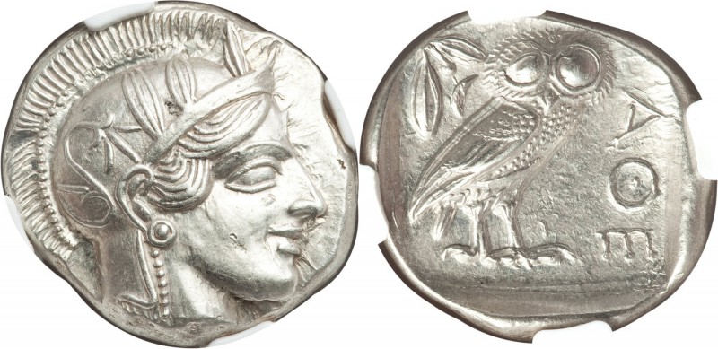 ATTICA. Athens. Ca. 440-404 BC. AR tetradrachm (27mm, 17.19 gm, 5h). NGC Choice ...