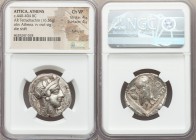 ATTICA. Athens. Ca. 440-404 BC. AR tetradrachm (26mm, 16.56 gm, 11h). NGC Choice VF 4/5 - 4/5, Full Crest. Mid-mass coinage issue. Head of Athena righ...