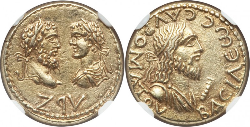 BOSPORUS KINGDOM. Sauromates II (AD 174-211), with Septimius Severus and Caracal...