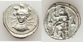 CILICIA. Tarsus. Balacros, as Satrap (333-323 BC). AR stater (24mm, 11.11gm, 7h). XF. Baaltars seated left, holding lotus-tipped scepter, grain ear an...