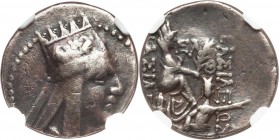 ARMENIAN KINGDOM. Tigranes II the Great (95-56 BC). AR drachm (19mm, 4.10 gm, 12h). NGC Choice Fine 3/5 - 3/5. Artaxata mint. Dated Regnal Year 35 (61...