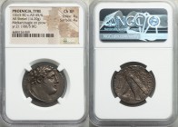 PHOENICIA. Tyre. 126/5 BC-AD 67/8. AR shekel (28mm, 14.20 gm, 12h). NGC Choice XF 4/5 - 4/5. Dated Civic Year 21 (106/5 BC). Bust of Melqart right, we...