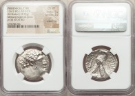 PHOENICIA. Tyre. 126/5 BC-AD 65/6. AR shekel (29mm, 13.73 gm, 1h). NGC Choice VF 5/5 - 2/5, smoothing. Dated Civic Year 30 (97/6 BC). Laureate head of...