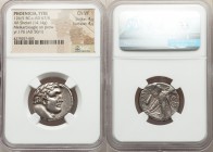 PHOENICIA. Tyre. Ca. 126/5 BC-AD 67/8. AR shekel (23mm, 14.14 gm, 2h). NGC Choice VF 4/5 - 4/5. Dated Civic Year 176 (AD 50/1). Bust of Melqart right,...