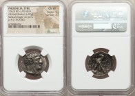 PHOENICIA. Tyre. Ca. 126/5 BC-AD 65/6. AR half-shekel (23mm, 6.39 gm, 1h). NGC Choice VF 5/5 - 2/5. Dated Civic Year 51 (76/5 BC). Laureate head of Me...