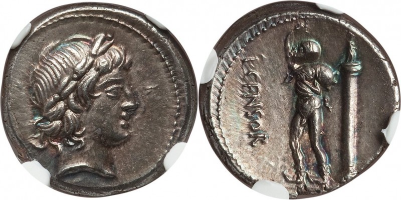 L. Marcius Censorinus (82 BC). AR denarius (17mm, 4.32 gm, 10h). NGC Choice AU S...
