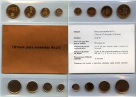Republic Group of 3 Uncertified 8-Piece Sample Coin Planchet Sets (Total: 24 Coins), Set 1 - In bronze Set 2 - In steel-plated brass Set 3 - In steel-...