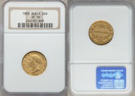 Victoria gold Sovereign 1858-SYDNEY VF30 NGC, Sydney mint, KM4.

HID09801242017