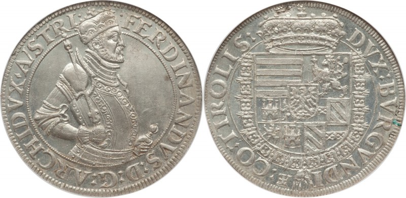 Archduke Ferdinand Taler ND (1564-1595) MS64 NGC, Hall mint, Dav-8095. Perhaps t...