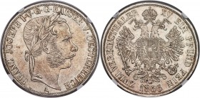 Franz Joseph I 2 Taler 1866-A MS61 NGC, Vienna mint, KM2250. Lustrous and silver-toned. Scarce in Mint State. From the Engelen Collection of World Coi...