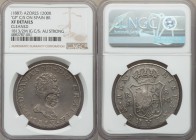 Portuguese Colony Counterstamped 1200 Reis ND (1887) XF Details (Cleaned) NGC, cf. KM29.3 (host undocumented). Displaying crowned GP counterstamp (AU ...
