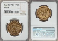 João V gold 4000 Reis 1721-B AU50 NGC, Bahia mint, KM106. 

HID09801242017