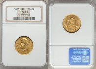 Pedro II gold 10000 Reis 1873 AU58 NGC, Rio de Janeiro mint, KM467. 

HID09801242017