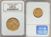 Pedro II gold 20000 Reis 1861 AU55 NGC, Rio de Janeiro mint, KM468. 

HID09801242017