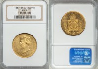 Pedro II gold 20000 Reis 1867 MS61 NGC, Rio de Janeiro mint, KM468. 

HID09801242017