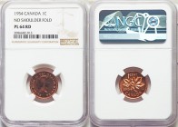 Elizabeth II Prooflike Cent 1954 PL64 Red NGC, Royal Canadian mint, KM49. Variety without shoulder fold. 

HID09801242017