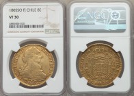 Charles IV gold 8 Escudos 1805 So-FJ VF30 NGC, Santiago mint, KM54.

HID09801242017