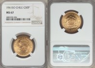 Republic gold 50 Pesos 1961-So MS67 NGC, Santiago mint, KM169. A brilliant specimen, currently tied for the finest certified by NGC. 

HID09801242017