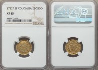 Charles III gold Escudo 1782 P-SF XF45 NGC, Popayan mint, KM48.2. 

HID09801242017