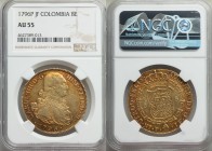 Charles IV gold 8 Escudos 1796 P-JF AU55 NGC, Popayan mint, KM62.2.

HID09801242017