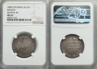 Ferdinand VII silver Bogota Proclamation Medal of 2 Reales 1808 MS62 NGC, Medina-38, Fonrobert-8047. Superior quality to the majority of pieces found ...