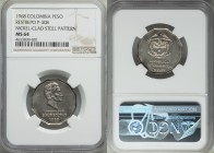 Republic nickel-clad steel Pattern Peso 1968 MS64 NGC, KM-Unl., Restrepo-P308. A rather elusive pattern issue showcasing rather pristine details and j...