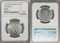 Democratic Republic aluminum Essai 10 Francs 1965 MS65 NGC, KM-Unl. (see note to KM-E2), Lec-E1. From the Engelen Collection of World Coinage

HID0980...