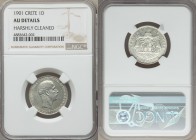 Prince George Drachma 1901-(a) AU Details (Harshly Cleaned) NGC, Paris mint, KM7. Certainly well-executed for this notoriously low-grade type, even fo...