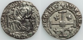 Cyprus. Louis of Savoy (1459-1460) Gros ND Choice XF, Type 6, CCS-149. 24mm. 3.92gm. LVDOVICVS • DЄI • GRACIA • RЄ, king seated facing on ornate, benc...