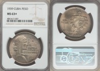 Republic "ABC" Peso 1939 MS63+ NGC, Philadelphia mint, KM22.

HID09801242017