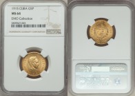 Republic gold 5 Pesos 1915 MS64 NGC, Philadelphia mint, KM19. AGW 0.2419 oz. Selections from the EMO Collection Cabinet

HID09801242017