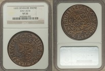 Frederik III Krone 1655 VF35 NGC, KM194.2a, Dav-3574. A great type piece for the world crown collector, and surprisingly handsome for its low numerica...