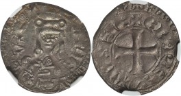 Aquitaine. Edward III (1325-1377) Gros Tournois au Lion au-Dessus ND AU55 NGC, Elias-62e (R), W&F-69B 3/e (R2). 22mm. 1.65gm. Simply exquisite and mar...