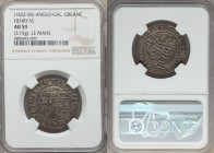 Anglo-Gallic. Henry VI (1422-1461) Grand Blanc ND AU53 NGC, Le Mans mint, Root mm, Elias-285 (R), W&F-402A 3/g (R5). 27mm. 3.15gm. A brilliant palate ...
