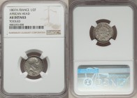 Napoleon 1/2 Franc 1807-A AU Details (Tooled) NGC, Paris mint, KM679. African head. Only a single-year type, some light smoothing visible in the field...