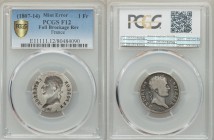 Napoleon Mint Error - Obverse Brockage Franc ND (1807-1814) F12 PCGS, cf. KM682.1 (for type). Very rare for the Franc - brockages are more commonly fo...