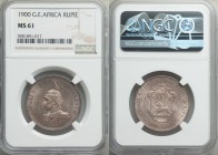 German Colony. Wilhelm II Rupie 1900 MS61 NGC, KM2. Unusually radiant and fine to say the least, one of only two examples of the date seen by NGC, wit...