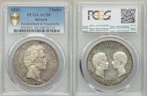 Bavaria. Ludwig I "Death of Reichenbach and Fraunhofer" Taler 1826 AU58 PCGS, KM721. A single-year commemorative that usually appears quite well circu...