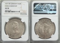 Hesse-Darmstadt. Ludwig X Taler 1819-HR AU58 NGC, KM287. A seldom offered Kronentaler. Low mintage of only 19,000. A one-year type of which only few s...