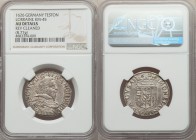 Lorraine. Karl III Teston 1626 AU Details (Reverse Cleaned) NGC, KM45. 8.77gm. Unusual to find so lustrous and comparatively lofty, perfectly centered...