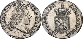 Lorraine. Leopold Joseph as Leopold I Teston 1721 AU53 NGC, KM98. Conditionally scarce, with remnants of mint luster. From the Engelen Collection of W...