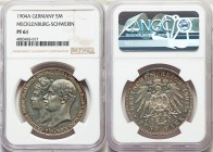 Mecklenburg-Schwerin. Friedrich Franz IV Proof 5 Mark 1904-A PR61 NGC, Berlin mint, KM334. Deeply mirrored, with russet and iridescent elements appear...