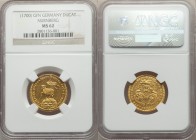 Nürnberg. Free City gold Ducat MCDD (1700)-GFN MS62 NGC, KM257. An always enchanting trade issue with slightly prooflike surfaces, and some scattered ...