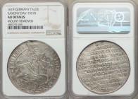 Saxony. Johann Georg I Vicariat Taler 1619 AU Details (Mount Removed) NGC, Dresden mint, KM119, Dav-7597B. An especially emblematic emission highly co...